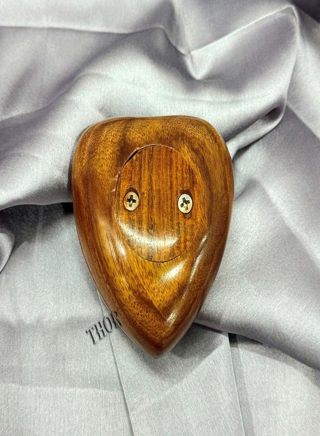 THOR INSTRUMENTS جرة خشبية على شكل قلب لحفظ رماد الحيوانات الأليفة، مصنوعة يدوياً - مثالية للبالغين والرضع، مع صندوق خشبي وحامل، 3 بوصات (أحبك يا أبي). - Image 2